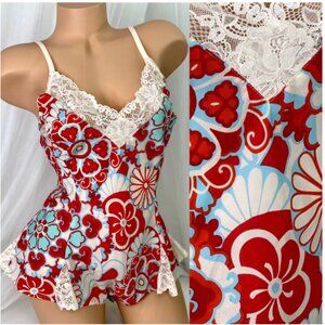 ⭕️ BOGO! Josie Natori for Target Mod Print and Lace Bodysuit Teddy